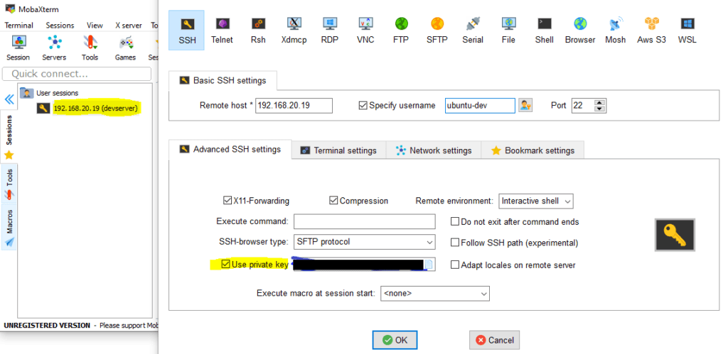 Passwordless ssh setup on MobaXterm