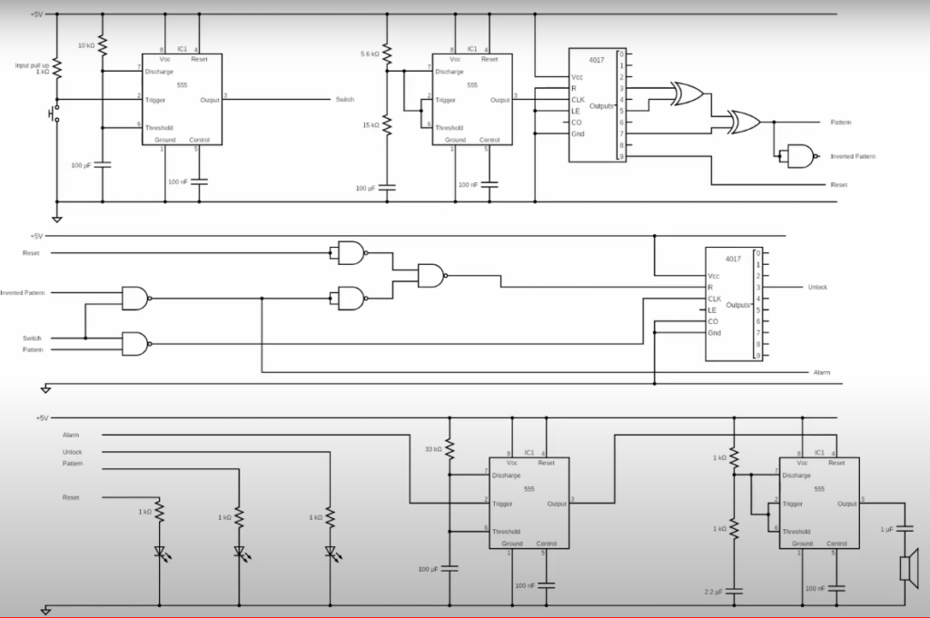 Electronic lock with pattern recognition 